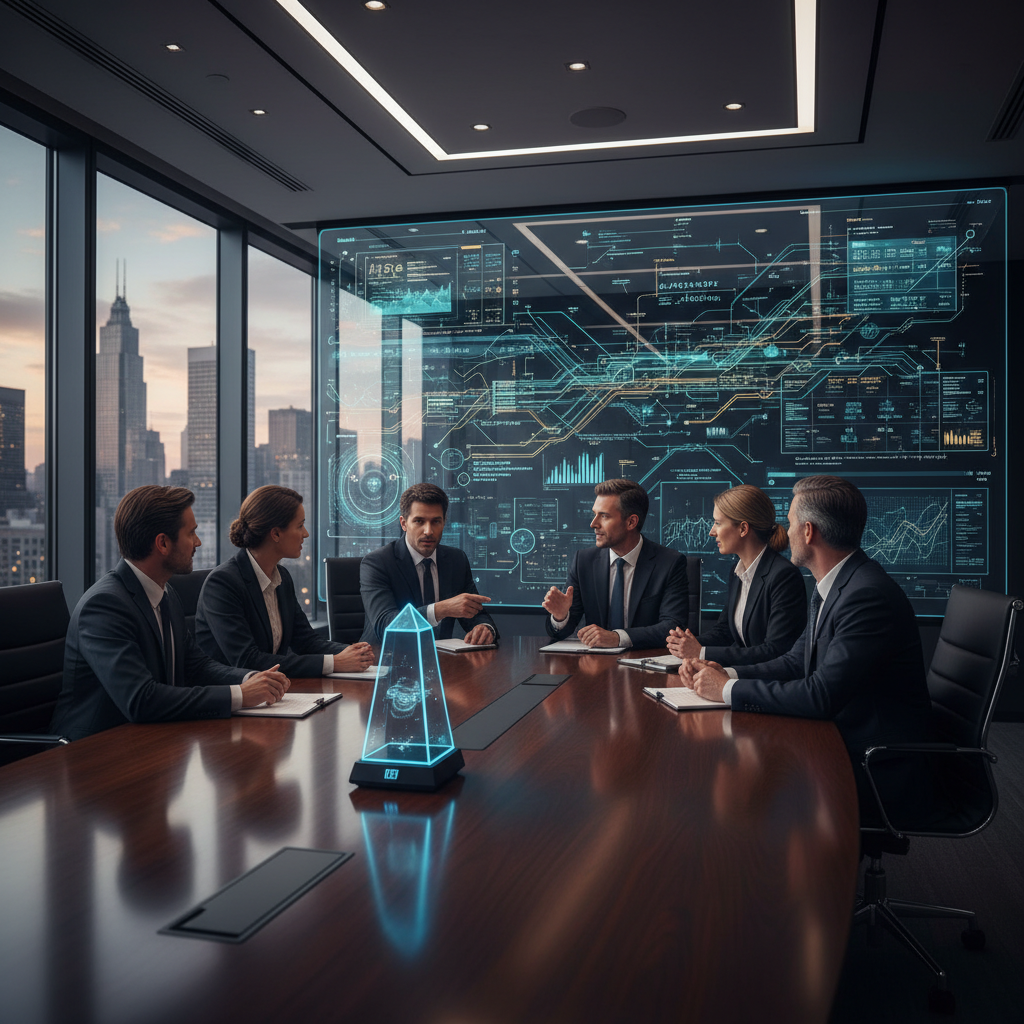 Legal scales with AI and privacy icons